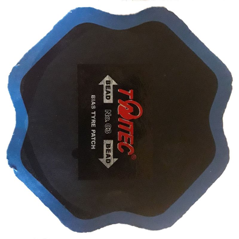 BOX OF 10 - Taitec 105mm Bias Tyre Repair Patch, 2-ply - TBTE-03