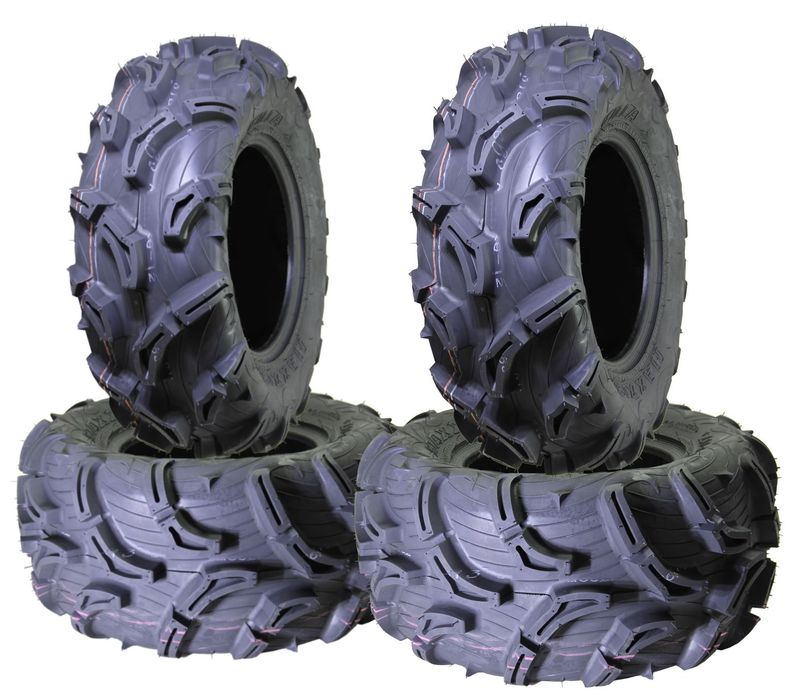 BUNDLE (4x) - 25/10-12 6PR Maxxis MU02+ Zilla+ ATV Tyres - 30mm Tread Depth