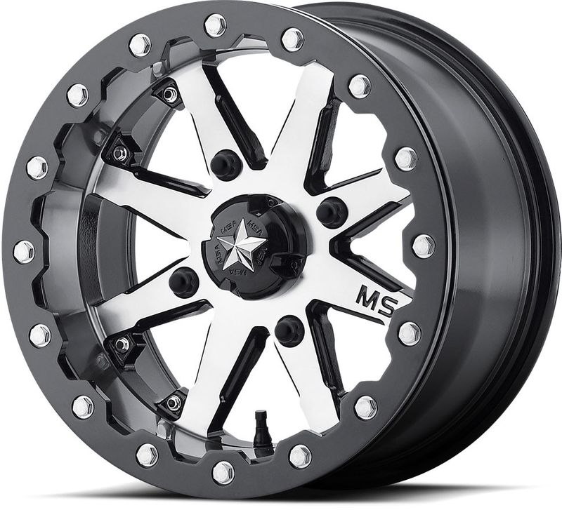 14"x7.00" Alloy Beadlock ATV Rim, 4/156mm PCD, 132mm Bore, P0(ET0) M21 LOK, YXZ1000 2019-, - fits Polaris RZR