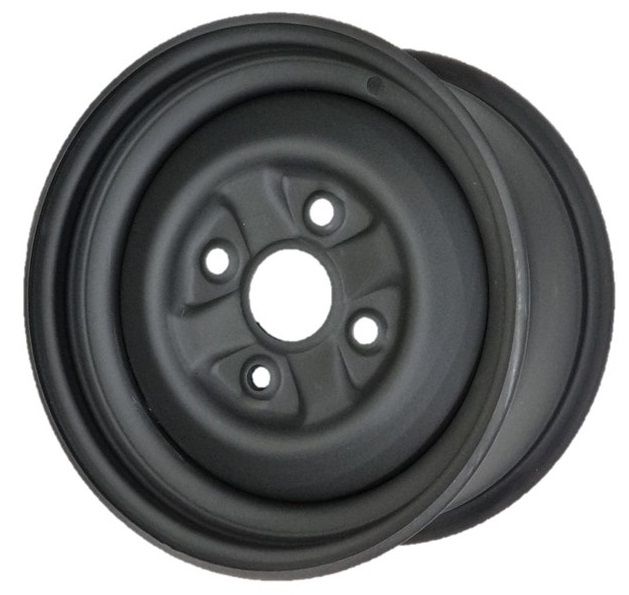 12"x6.00" Black Steel ATV Rim (Front), 4/110mm PCD, 55mm Bore, ET+38" - Not suitable for Yamaha Viking