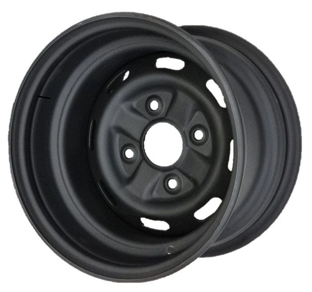 12"x7.50" Black Steel ATV Rim (Rear), 4/110mm PCD, 60mm Bore, ET-21, 12075001 - Not suitable for Yamaha 700cc ATV/UTV