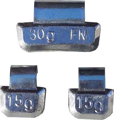 BAG OF 50 - 50g Bang-on FN Clip Lead Wheel Weights for Alloy Wheels