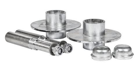 Hub Set, 750kg, Fabricated Steel, Blank - no studs, 25mm HS Bearings, with 2 x 63050 Stub Axles