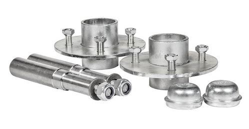 Hub Set, 750kg, Fabricated Steel, 4/4" PCD, 25mm HS Bearings with Stub Axles