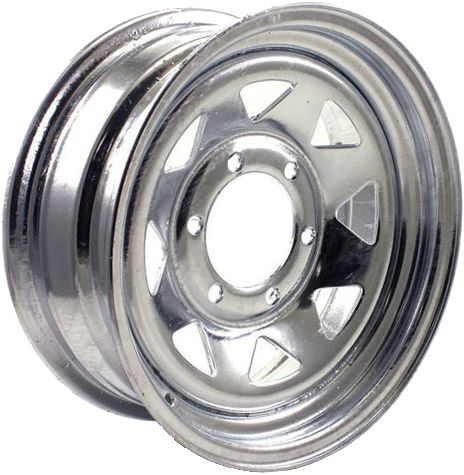 15"x6.00" Galvanised Rim, 6/5½" (6/139.7mm) PCD, 108mm Bore,ET0