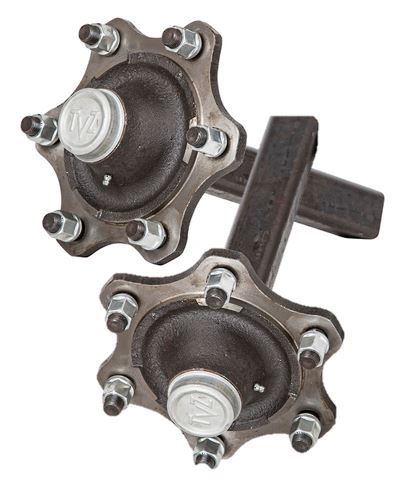 Hub Set, 7500kg, Steel, High Speed Taper Bearings, 6/205mm PCD, 70mm Square Axle