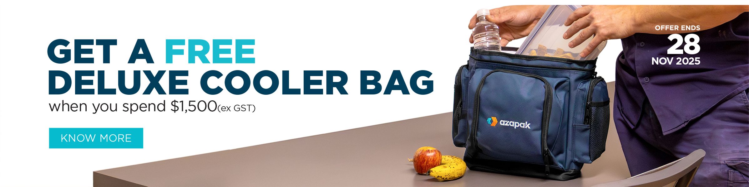 Get a FREE Azapak Deluxe Cooler Bag