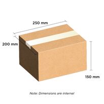 Brown Carton 250mm x 200mm x 150mm