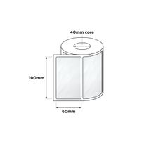 Direct Thermal Labels 40mm Core 100x60mm White 700/RL