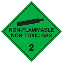 Labels NON-FLAMMABLE NON-TOXIC GAS 2 100x100mm (500)