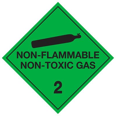 Labels NON-FLAMMABLE NON-TOXIC GAS 2 100x100mm (500)