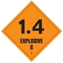 Labels EXPLOSIVE 1.4 100x100mm 500/Roll