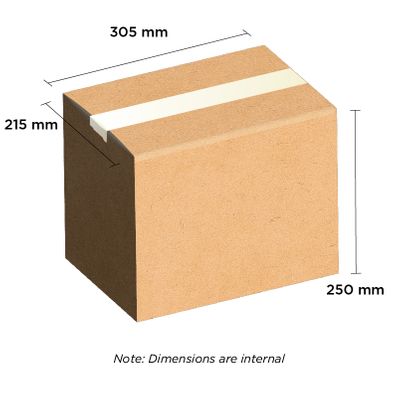 H/Duty Carton Brown 305x215x250mm (A4)