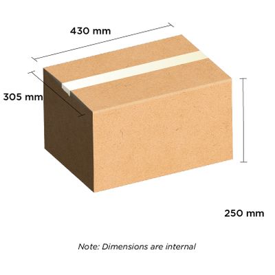 H/Duty Carton Brown 430x305x250mm (A3)