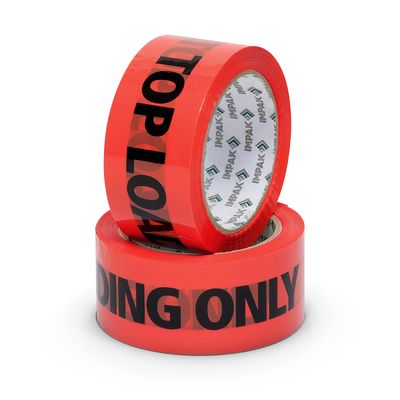 Printed Tape TOP LOADING ONLY 48mmx66m Black/Orange