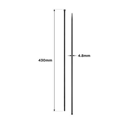 Cable Ties Black UV 430mm x 4.8mm 100/PK