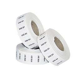 Labels L25 White Permanent PN USE BY (1500/RL)