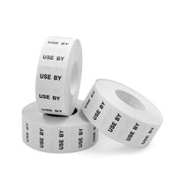 Kendo Labels White Permanent USE BY (1500/RL)