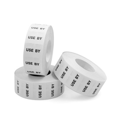 Kendo Labels White Permanent USE BY (1500/RL)