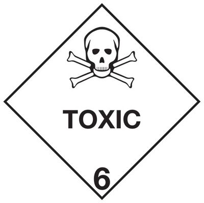 Labels TOXIC 6 100x100mm (500)