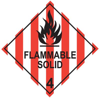 Labels FLAMMABLE SOLID 4 100x100mm (500)