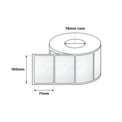 Thermal Transfer Labels 76mm Core 100x71mm White 2030/RL