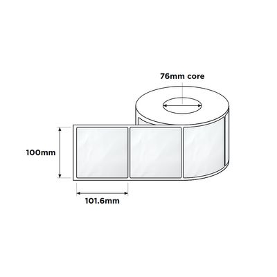 Thermal Transfer Labels 76mm Core 100x101.6mm White 1400/RL