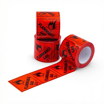 PVC Label FLAMMABLE GAS 2.1 96x100mm 500/RL