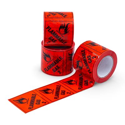 PVC Label FLAMMABLE GAS 2 96x100mm 500/RL