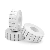 Kendo Labels White Permanent BEST BEFORE (1500/RL)