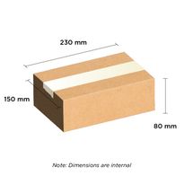 Brown Carton 230mm x 150mm x 80mm