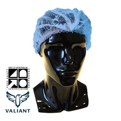 Valiant Crimped Hairnets Blue (1000)