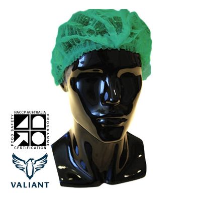 Valiant Crimped Hairnets Green (1000)