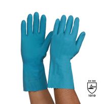 RUBBER GLOVES  - SILVERLINED BLUE