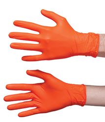 Nitrile Gloves Premium Orange PF SMALL (100)