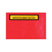 Doculopes INVOICE/DOC ENCLOSED 115x165mm Red (1000)