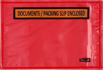 Doculopes DOC/PACK SLIP ENCLOSED 115x165mm Red (1000)