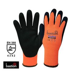Glove Modina® Cut 3 Orange Acrylic Thermal LARGE