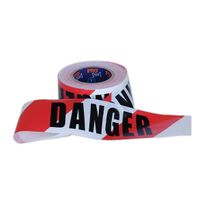 Barricade Tape Red/White DANGER 75mmX100m