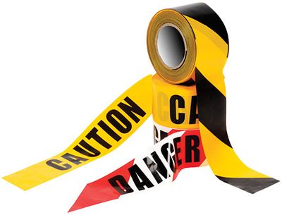 Barricade Tape Yellow CAUTION 75mmX100m