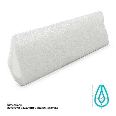 Poly Foam Edge Protector "U" 20x70x13mm 2m Length