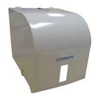 Roll Towel Dispenser, White Metal