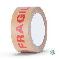 Printed Tape Paper FRAGILE 48mmx48m Kraft/Red