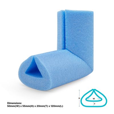 Poly Foam Corner Protector Blue 80x120x120mm