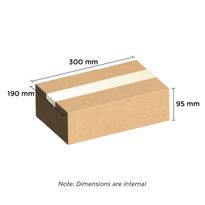 Brown Carton 300mm x 190mm x 95mm [3kg Courier Post Bag]