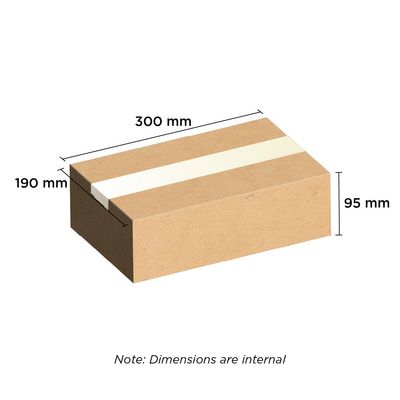Brown Carton 300mm x 190mm x 95mm [3kg Courier Post Bag]