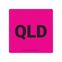 State Label QLD Pink 100x100mm 500/RL