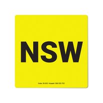 State Label NSW Yellow 100x100mm 500/RL