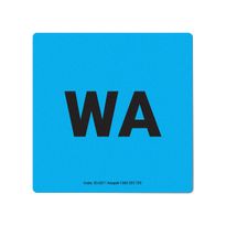 State Label WA Light Blue 100x100mm 500/RL