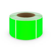Plain Label 100x75mm Fluoro Green 1000/RL